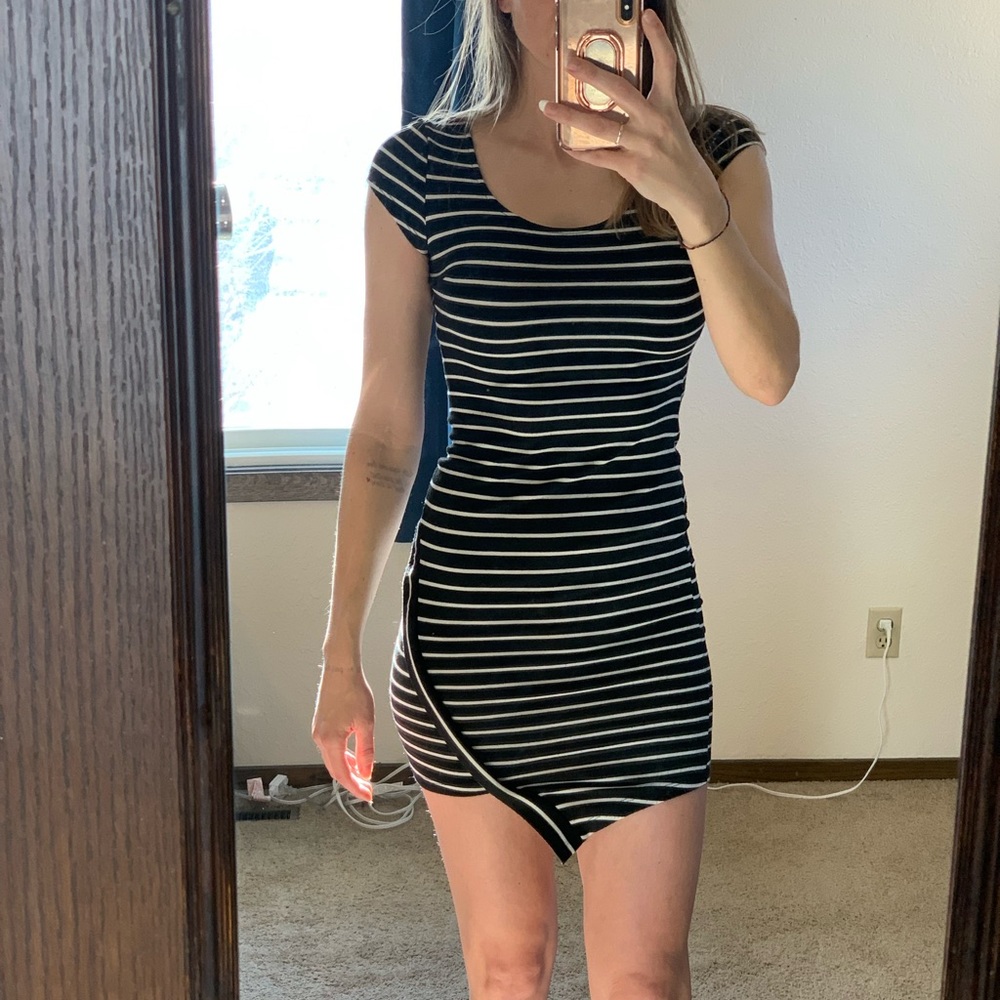 Blue S striped dress